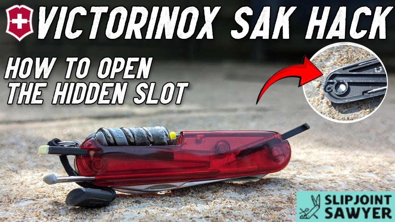 Victorinox SAK Hack - How To Open The Secret 4th Scale Tool Slot On Plus Scales
