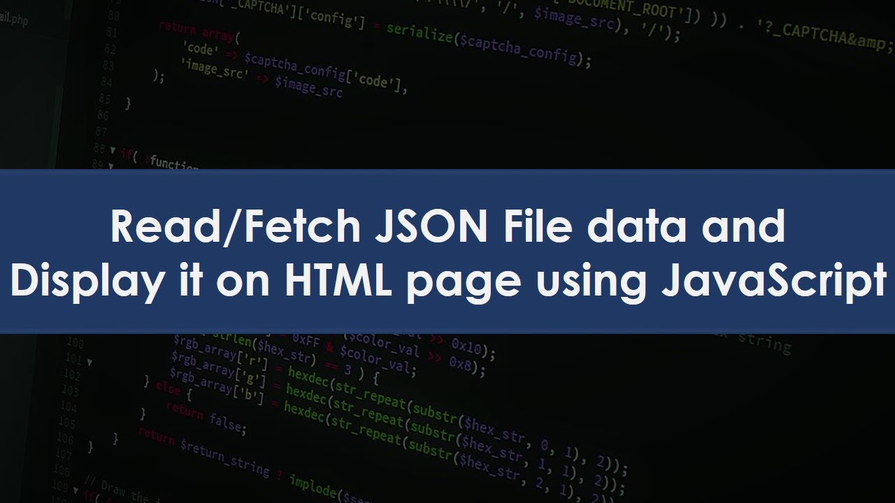 json.parse คือ  2022 Update  Fetch/Read JSON File data and display it on HTML page using JavaScript