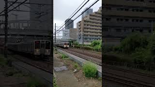 【トタ81編成】209系1000番台と211系3両編成2本併結のすれ違い【ナノN324+N323編成】