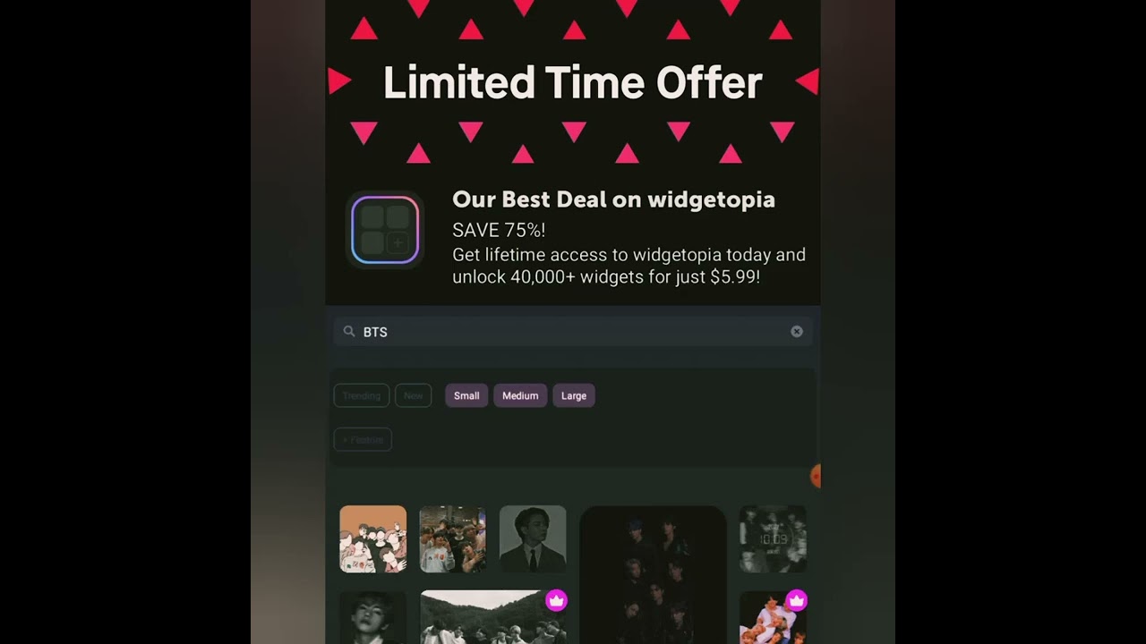 شرح لتطبيق ( widgetopia )