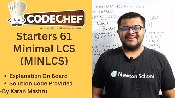 Codechef Starters 61 | Minimize LCS (MINLCS) Solution | Explanation + Code | In Hindi | Editorial