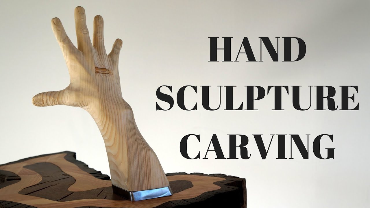 🖐️​ 5 Steps for CARVE a HAND in Wood, EASILY, Whittling and WOOD