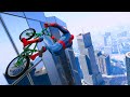 GTA 5 - Spiderman BMX Parkour Jumps (Euphoria Ragdolls)