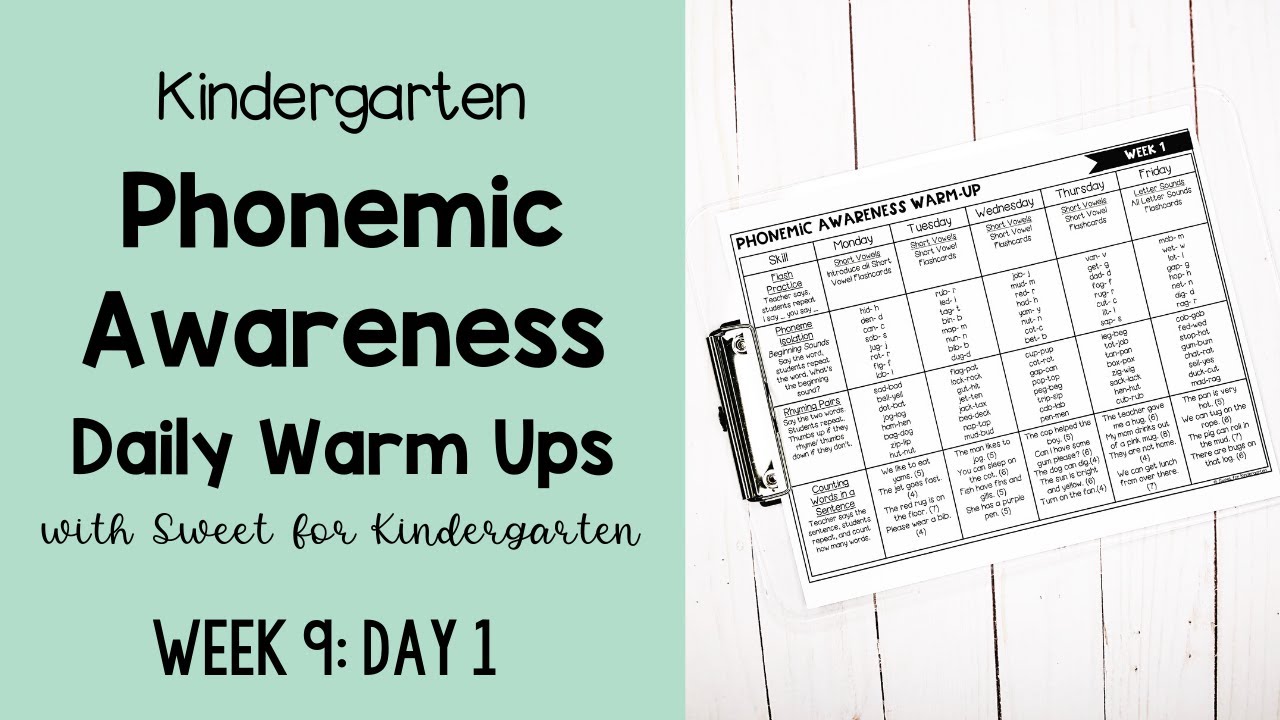 Kindergarten Phonemic Awareness Week 9 Day 1 - YouTube