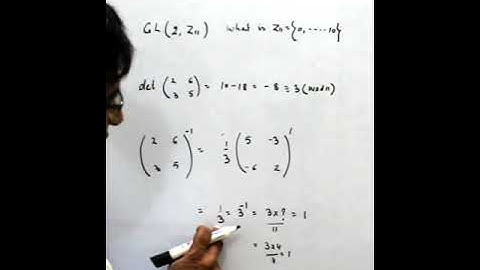 Inverse of a matrix in GL(2,Z11)