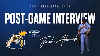 Post-Game Interview: Jonah Advincula | 9.17.24
