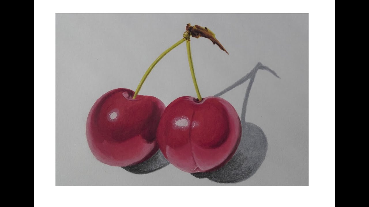 dessiner des cerises réalistes promarker et pastel sec watch v=FpEwk2BUv3k