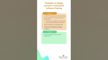 Strategies to Engage Learners in Software Training Videos  | Instructional Design