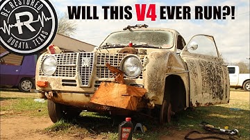 THIS IS BAD! Attempting To Start Locked Up V4 Engine Covered In Rats Nest | 1968 SAAB 96 | RESTORED