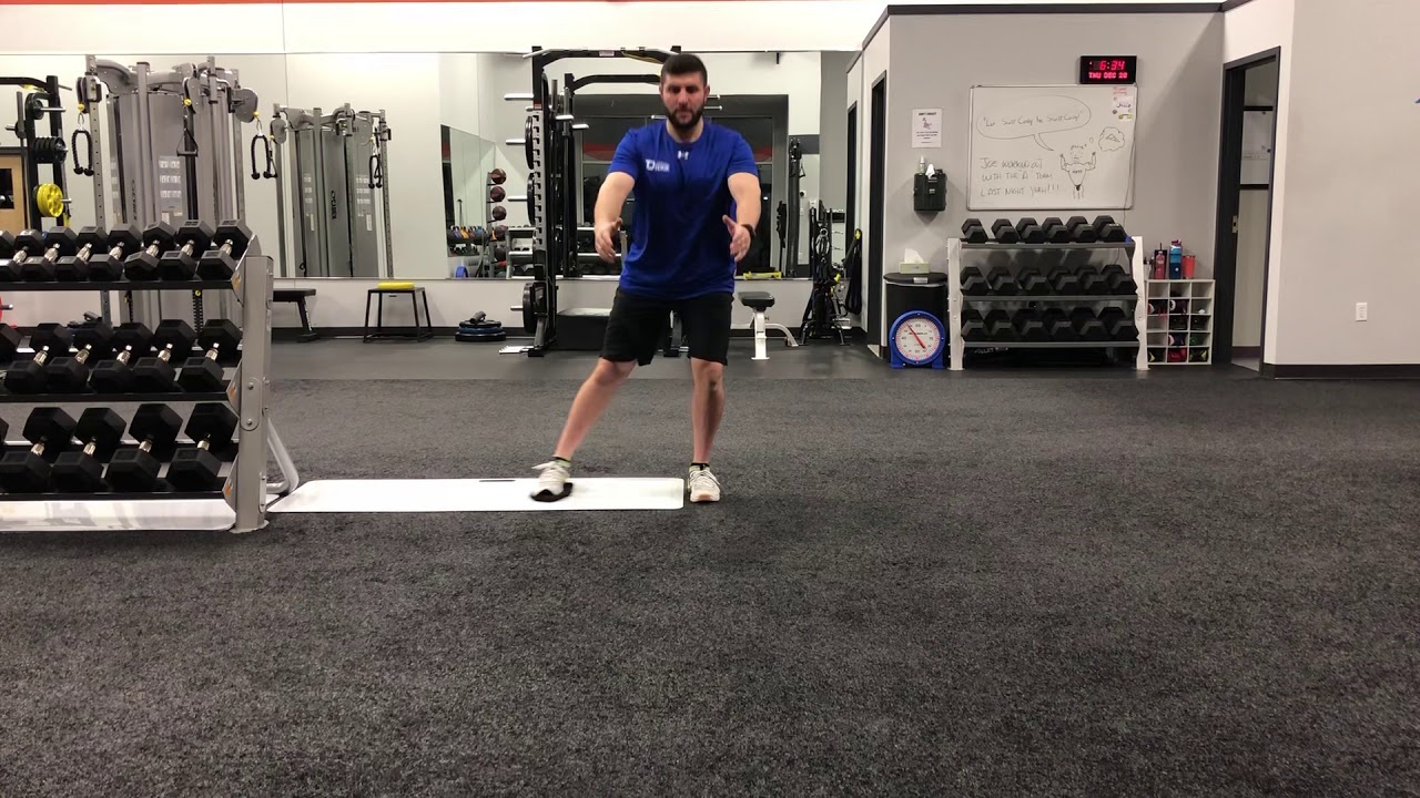 Matthew Ibrahim | Slideboard Lateral Lunge - YouTube