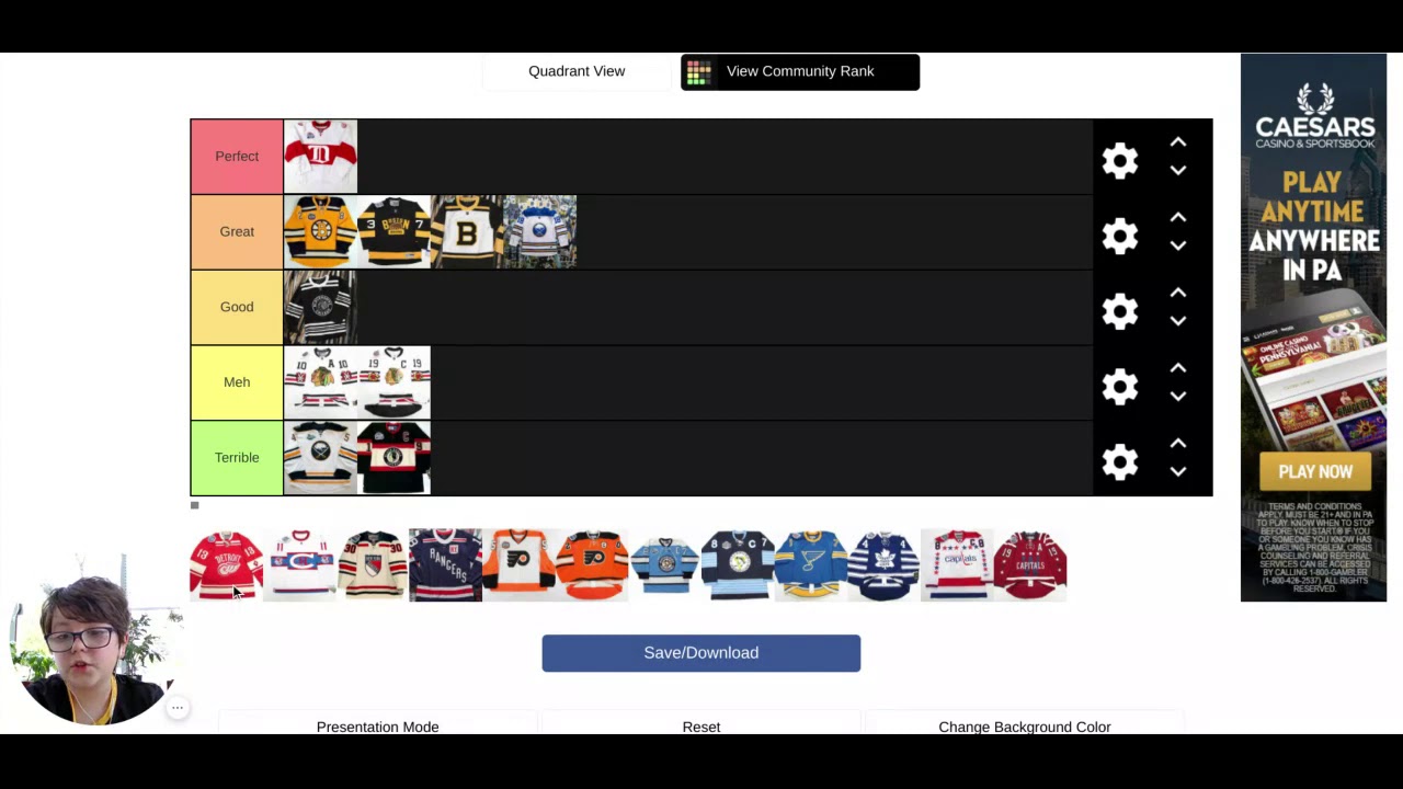NHL Winter Classic Jerseys Tier List YouTube