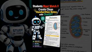 🤯 Free Handwritten Notes with ChatGPT ✍️ #handwrittennotes #notes #aihacks