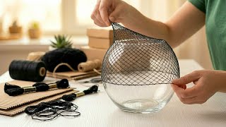 🤑 Look what I did with a glass sphere and a net! From trash to treasure!