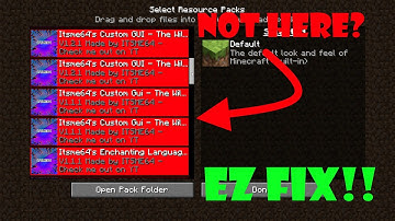 Minecraft Texture Pack Not Showing Up In-Game FIX ¦ Can