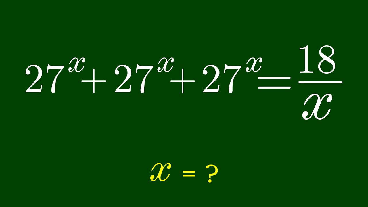 A Nice Algebra Problem | Math Olympiad | Can you find x=?