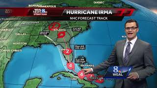 Check the latest track for Hurricane Irma