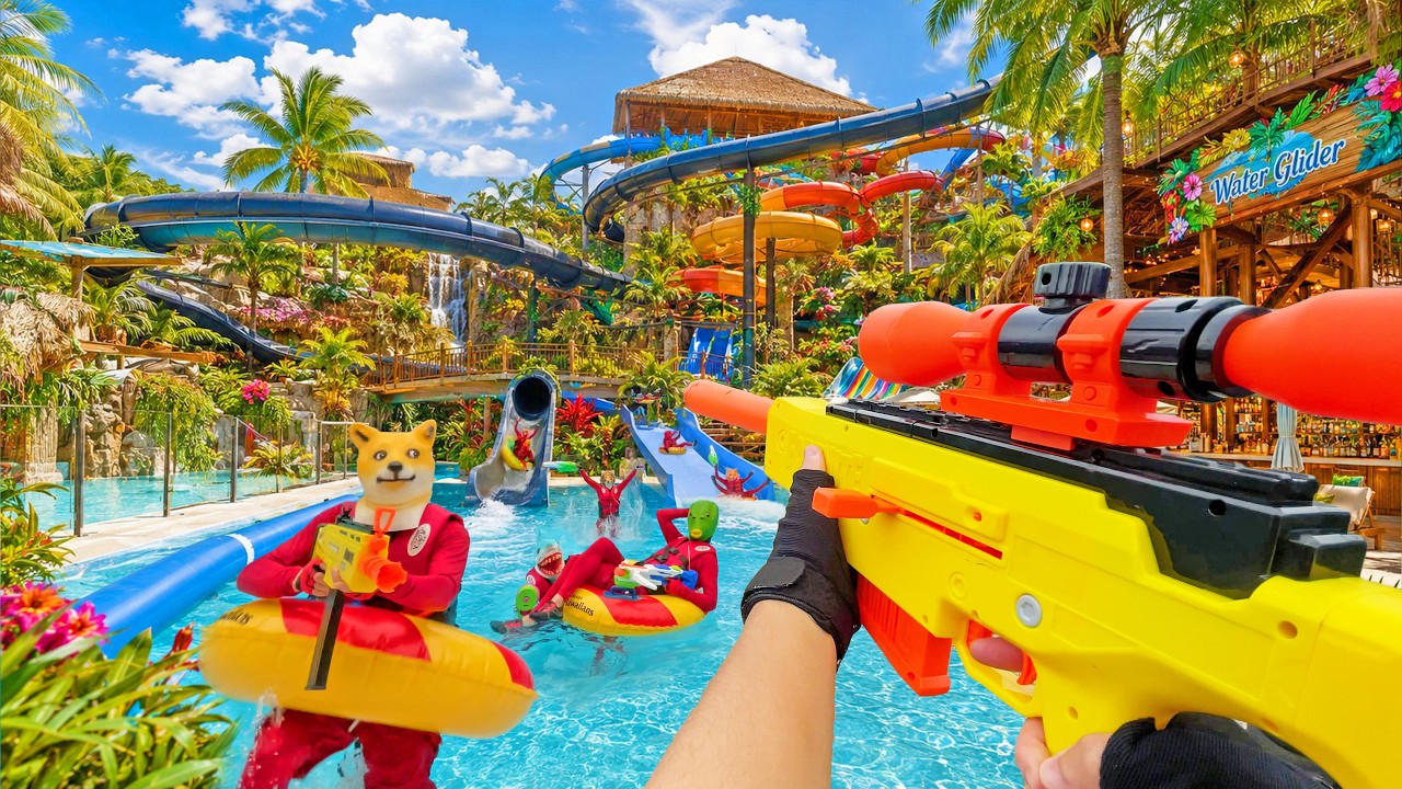 Nerf War | Water Park & SPA Battle Collection 13 (Nerf First Person Shooter)