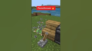 Minecraft: Flamethrower Machine Gun🔥 (Tutorial) #shorts