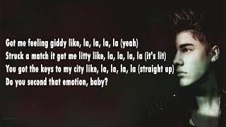 Justin Bieber - Second Emotion (Lyrics) ft. Travis Scott