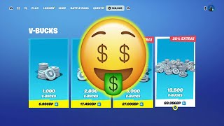 Spending 10,000 V-Bucks Gifting A Random Kid ANYTHING They Want in The NEW Fortnite item Shop Today