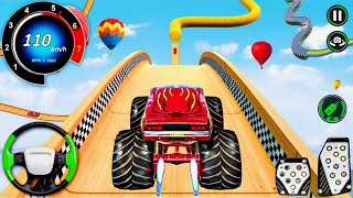 Crazy Monster Truck Mega Ramp Stunts - 4x4 Impossible GT Car Racing 3D - Android Gameplay screenshot 2