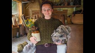 91 hours to turn a raw sheeps fleece into a cable sweater.