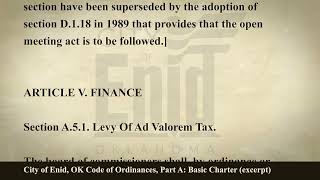 City Of Enid Charter - Excerpt 10