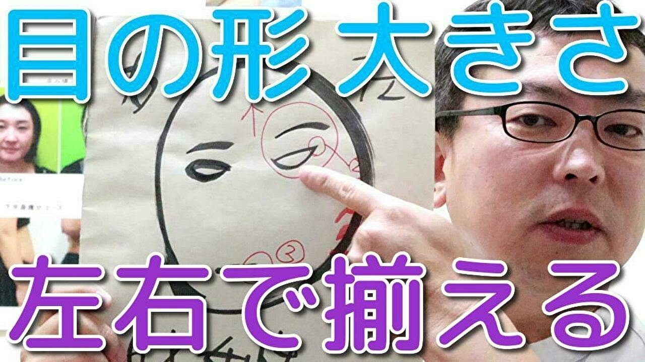 左右の目の大きさ 形と高さを同じにしたい Youtube