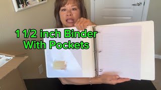 1 1/2 inch 3 ring binder with pockets by XRUNMIX