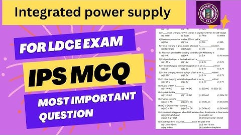 IPS MCQs || most important question of ips in railway signalling || power equipment in railway #ips