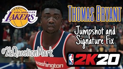 Thomas Bryant Jumpshot and Signature Fix Nba 2k20 Mobile @2kQuestionMark