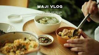 Vlog harian penggaya makanan tentang makan masakan rumah pada hujung minggu