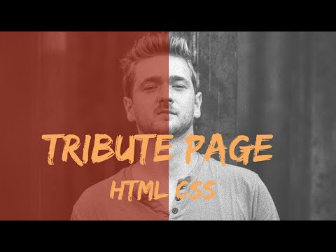 How to build Responsive Tribute Page Using HTML and CSS | Web design ...