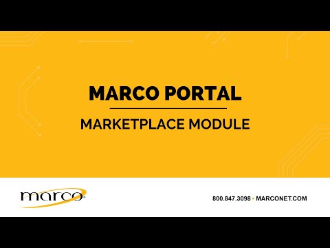 Marco Client Portal - Marketplace