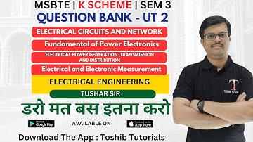 Question Bank UT 2 | ECN | EEM | GTD | FPE | K Scheme | MSBTE | Toshib Tutorials