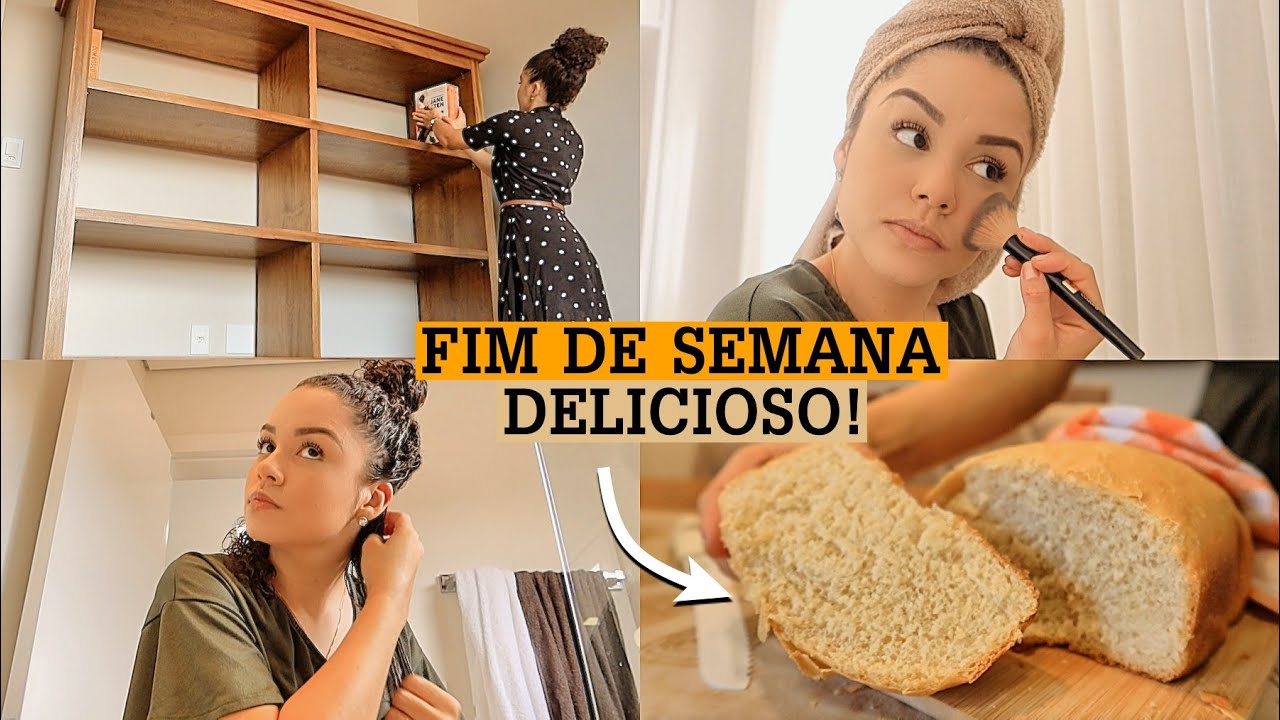 VLOG: A ESTANTE DE LIVROS FICOU PRONTA 🥺 e fiz pão caseiro na panificadora 🍞