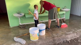 Living in Mexico  Day in Our Life (Weekday)  Homebuild Check, Cleaning the Kindergarten & Dinner