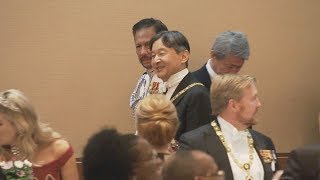 華やかに夜までお祝い 海外の賓客迎え「饗宴の儀」