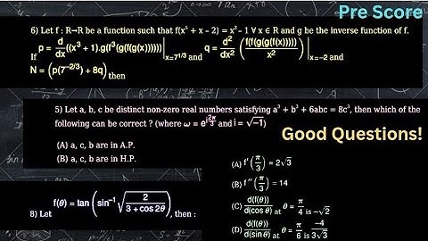 Good Questions from Allen Pre Score 