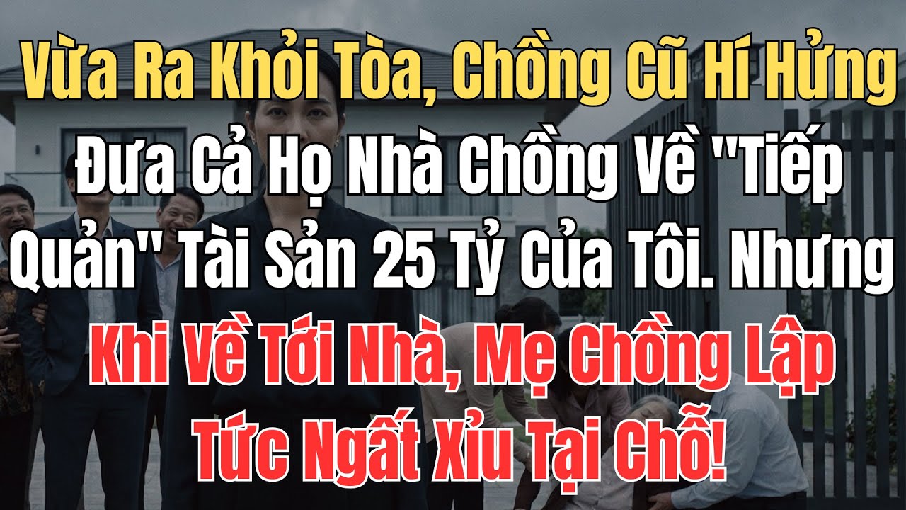 Vừa Ra Khỏi Tòa, Chồng Cũ Hí Hửng Chiếm Tài Sản 25 Tỷ Của Tôi. Khi Về Tới Nhà, Bọn Họ Ngất Xỉu.