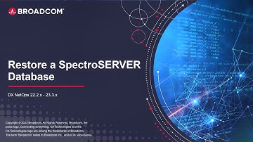 Restore a SpectroSERVER Database