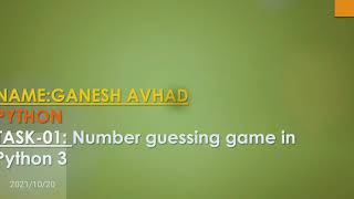 Correct Number Guessing Python Game