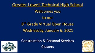 8th Grade Virtual Open House - Construction & Personal Services Clusters
