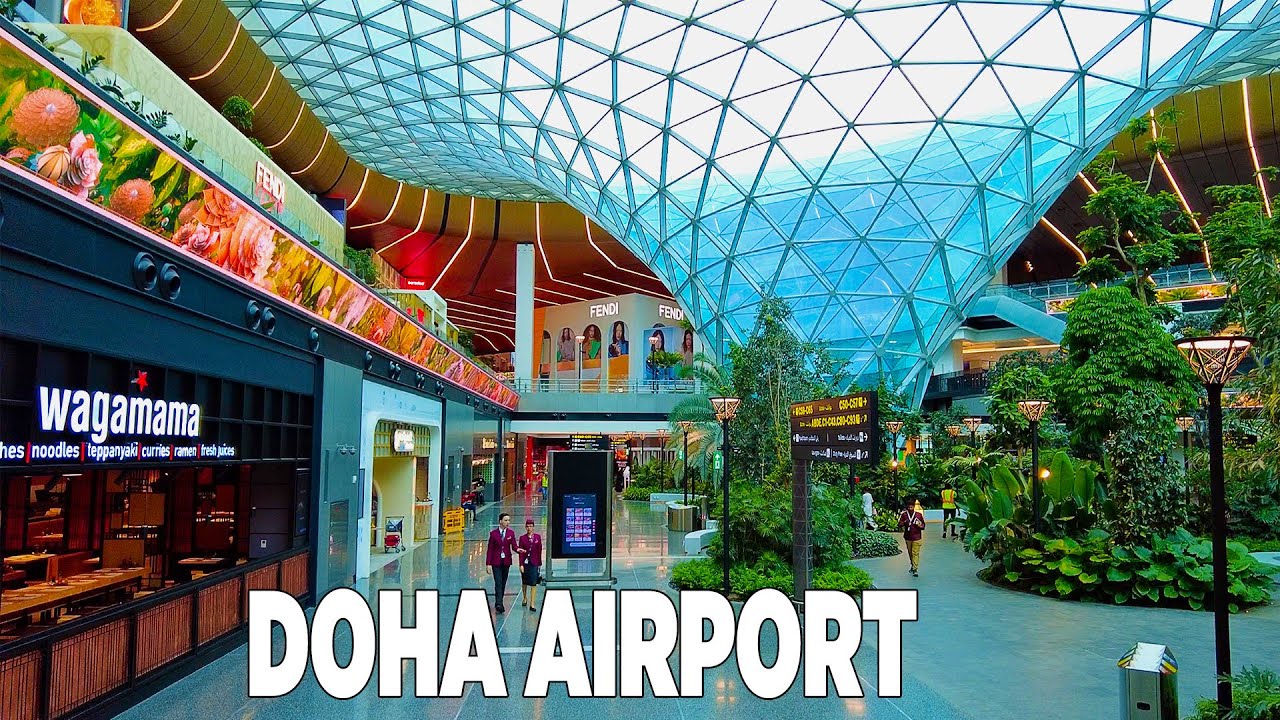 Luxury Airport Doha Qatar Walking Tour 2023 4K