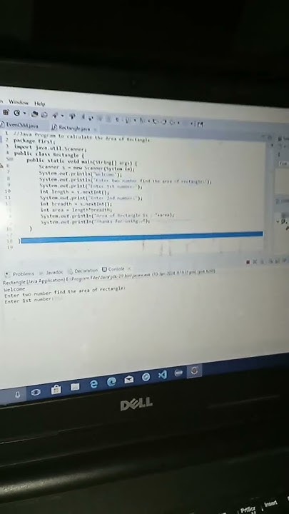 Java Program to Calculate Area of Rectangle - YouTube