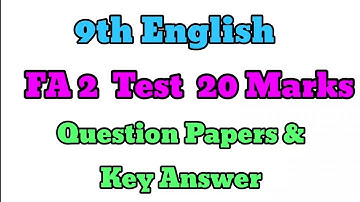 9th English fa2 question paper with answers. 9th English LBA fa2 question paper @learneasilyhub 