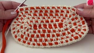 How to Start crocheting in Oval using T-Shirt Yarn/ Easy T-shirt Yarn Crochet in Oval