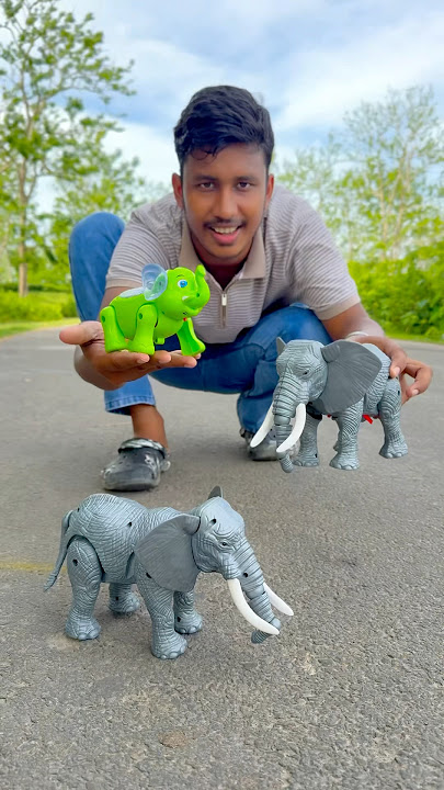 Chota green elephant vs bada elephant 🐘