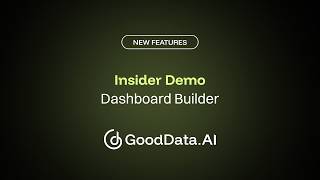 GoodData.AI Dashboard Builder: Create and Refine Dashboards with the AI Assistant