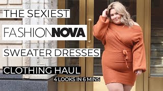 Fashion Nova Curve Sweater Dress & More Haul Natalie In The City